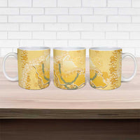 Hawaii Oahu Island Flowers Lei Ceramic Mug Yellow Ilima Mix Plumeria