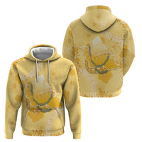 Hawaii Oahu Island Flowers Lei Hoodie Yellow Ilima Mix Plumeria