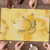 Hawaii Oahu Island Flowers Lei Puzzle Yellow Ilima Mix Plumeria