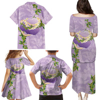 Hawaii Kauai Island Flowers Lei Family Matching Puletasi and Hawaiian Shirt Mokihana Lei LT7 - Polynesian Pride