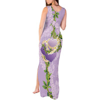 Hawaii Kauai Island Flowers Lei Tank Maxi Dress Mokihana Lei
