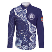 Fiji Queen Victoria School Personalised Family Matching Summer Maxi Dress and Hawaiian Shirt Masi Tapa Torn Style