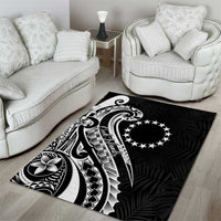 Kia Orana Cook Islands Area Rug Kerekere Plumeria Tropical Waves - Polynesian Pride