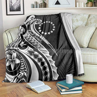 Kia Orana Cook Islands Blanket Kerekere Plumeria Tropical Waves - Polynesian Pride