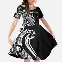 Kia Orana Cook Islands Family Matching Tank Maxi Dress and Hawaiian Shirt Kerekere Plumeria Tropical Waves - Polynesian Pride