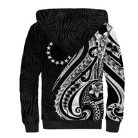 Kia Orana Cook Islands Sherpa Hoodie Kerekere Plumeria Tropical Waves - Polynesian Pride