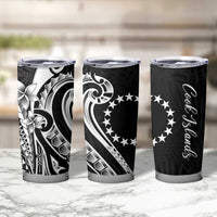 Kia Orana Cook Islands Tumbler Cup Kerekere Plumeria Tropical Waves - Polynesian Pride
