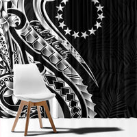 Kia Orana Cook Islands Window Curtain Kerekere Plumeria Tropical Waves - Polynesian Pride