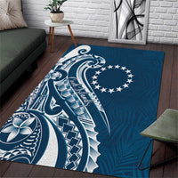 Kia Orana Cook Islands Area Rug Auika Plumeria Tropical Waves - Polynesian Pride