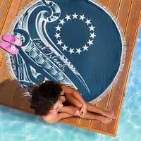 Kia Orana Cook Islands Beach Blanket Auika Plumeria Tropical Waves - Polynesian Pride