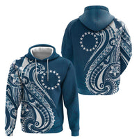 Kia Orana Cook Islands Hoodie Auika Plumeria Tropical Waves - Polynesian Pride