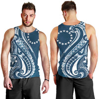 Kia Orana Cook Islands Men Tank Top Auika Plumeria Tropical Waves - Polynesian Pride