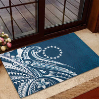 Kia Orana Cook Islands Rubber Doormat Auika Plumeria Tropical Waves - Polynesian Pride