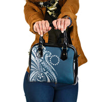 Kia Orana Cook Islands Shoulder Handbag Auika Plumeria Tropical Waves - Polynesian Pride