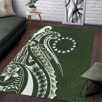 Kia Orana Cook Islands Area Rug Matie Plumeria Tropical Waves - Polynesian Pride