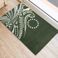 Kia Orana Cook Islands Rubber Doormat Matie Plumeria Tropical Waves - Polynesian Pride