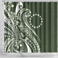 Kia Orana Cook Islands Shower Curtain Matie Plumeria Tropical Waves - Polynesian Pride