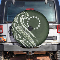 Kia Orana Cook Islands Spare Tire Cover Matie Plumeria Tropical Waves - Polynesian Pride
