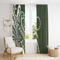Kia Orana Cook Islands Window Curtain Matie Plumeria Tropical Waves - Polynesian Pride