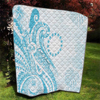 Kia Orana Cook Islands Quilt Moana Plumeria Tropical Waves - Polynesian Pride