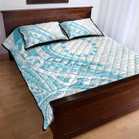 Kia Orana Cook Islands Quilt Bed Set Moana Plumeria Tropical Waves - Polynesian Pride