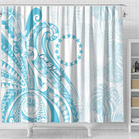 Kia Orana Cook Islands Shower Curtain Moana Plumeria Tropical Waves - Polynesian Pride