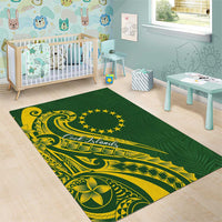 Kia Orana Cook Islands Area Rug Plumeria Tropical Waves - Polynesian Pride