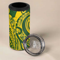 Kia Orana Cook Islands 4 in 1 Can Cooler Tumbler Plumeria Tropical Waves - Polynesian Pride