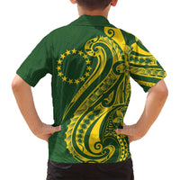 Kia Orana Cook Islands Family Matching Tank Maxi Dress and Hawaiian Shirt Plumeria Tropical Waves - Polynesian Pride