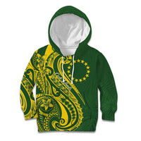 Kia Orana Cook Islands Kid Hoodie Plumeria Tropical Waves - Polynesian Pride