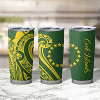 Kia Orana Cook Islands Tumbler Cup Plumeria Tropical Waves - Polynesian Pride