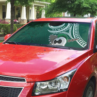 Hawaii Rainbow Warriors Alumni Auto Sun Shade Ti Maile Lei - Glory For The Warriors