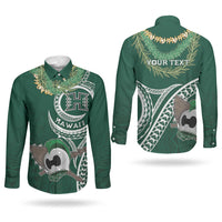 Hawaii Rainbow Warriors Alumni Personalized Couples Matching Long Sleeve Bodycon Dress and Long Sleeve Button Shirt Ti Maile Lei - Glory For The Warriors