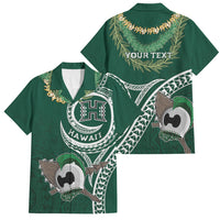 Hawaii Rainbow Warriors Alumni Personalized Family Matching Mermaid Dress and Hawaiian Shirt Ti Maile Lei - Glory For The Warriors