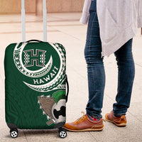 Hawaii Rainbow Warriors Alumni Luggage Cover Ti Maile Lei - Glory For The Warriors