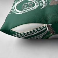 Hawaii Rainbow Warriors Alumni Pillow Cover Ti Maile Lei - Glory For The Warriors