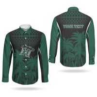 Hawaii Rainbow Warriors La'au Pama Personalized Couples Matching Puletasi and Long Sleeve Button Shirt