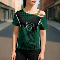 Hawaii Rainbow Warriors La'au Pama Personalized Cross Shoulder Shirt