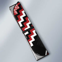 New Zealand Christmas Taniko Poutama Auto Sun Shade Flora Map with Birds - Polynesian Pride