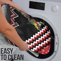 New Zealand Christmas Taniko Poutama Bathroom Set Flora Map with Birds - Polynesian Pride