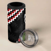 New Zealand Christmas Taniko Poutama 4 in 1 Can Cooler Tumbler Flora Map with Birds - Polynesian Pride