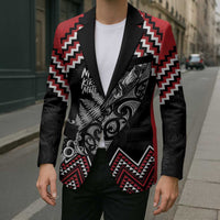 New Zealand Christmas Taniko Poutama Blazer Mountainscape Maori Fern - Polynesian Pride