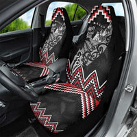 New Zealand Christmas Taniko Poutama Car Seat Cover Mountainscape Maori Fern - Polynesian Pride