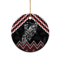 New Zealand Christmas Taniko Poutama Ceramic Ornament Mountainscape Maori Fern - Polynesian Pride