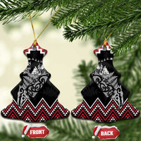 New Zealand Christmas Taniko Poutama Ceramic Ornament Mountainscape Maori Fern - Polynesian Pride