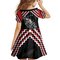 New Zealand Christmas Taniko Poutama Family Matching Off Shoulder Maxi Dress and Hawaiian Shirt Mountainscape Maori Fern LT7 - Polynesian Pride