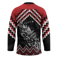 New Zealand Christmas Taniko Poutama Hockey Jersey Mountainscape Maori Fern LT7 - Polynesian Pride