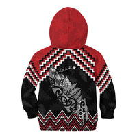 New Zealand Christmas Taniko Poutama Kid Hoodie Mountainscape Maori Fern - Polynesian Pride