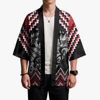 New Zealand Christmas Taniko Poutama Kimono Mountainscape Maori Fern - Polynesian Pride