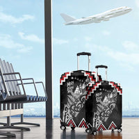 New Zealand Christmas Taniko Poutama Luggage Cover Mountainscape Maori Fern - Polynesian Pride